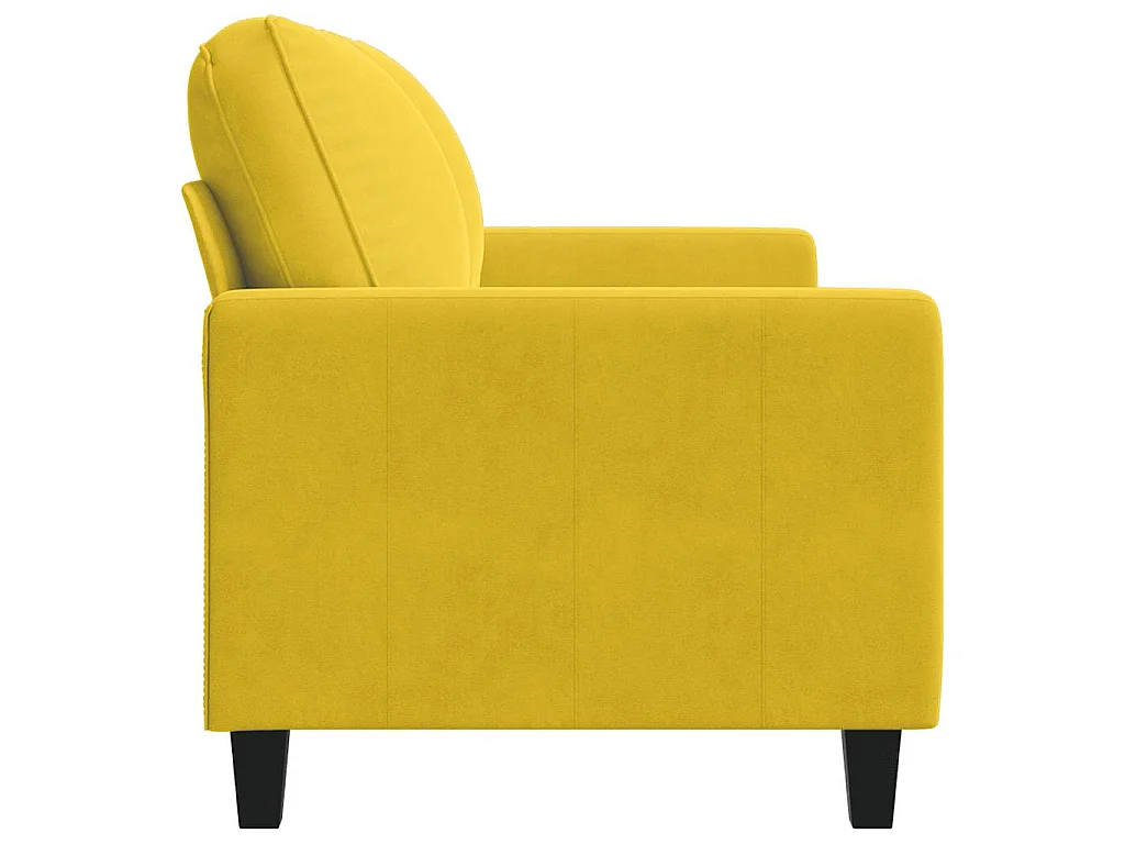 Sofá de 2 plazas terciopelo amarillo 140 cm