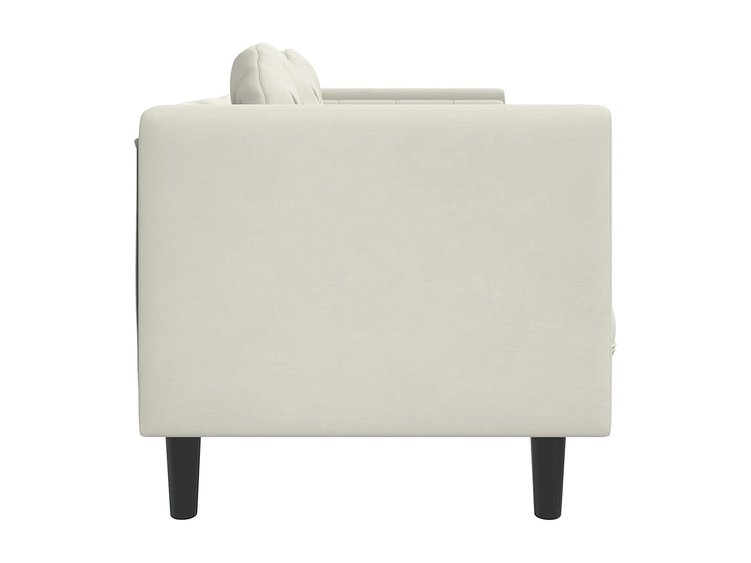 Sofa mit Kissen 2-Sitzer Creme Samt