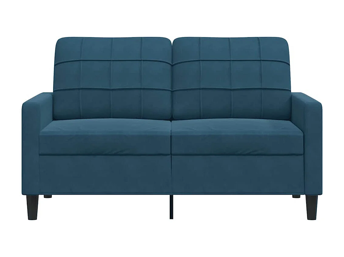 Canapé à 2 places Bleu 120 cm Velours