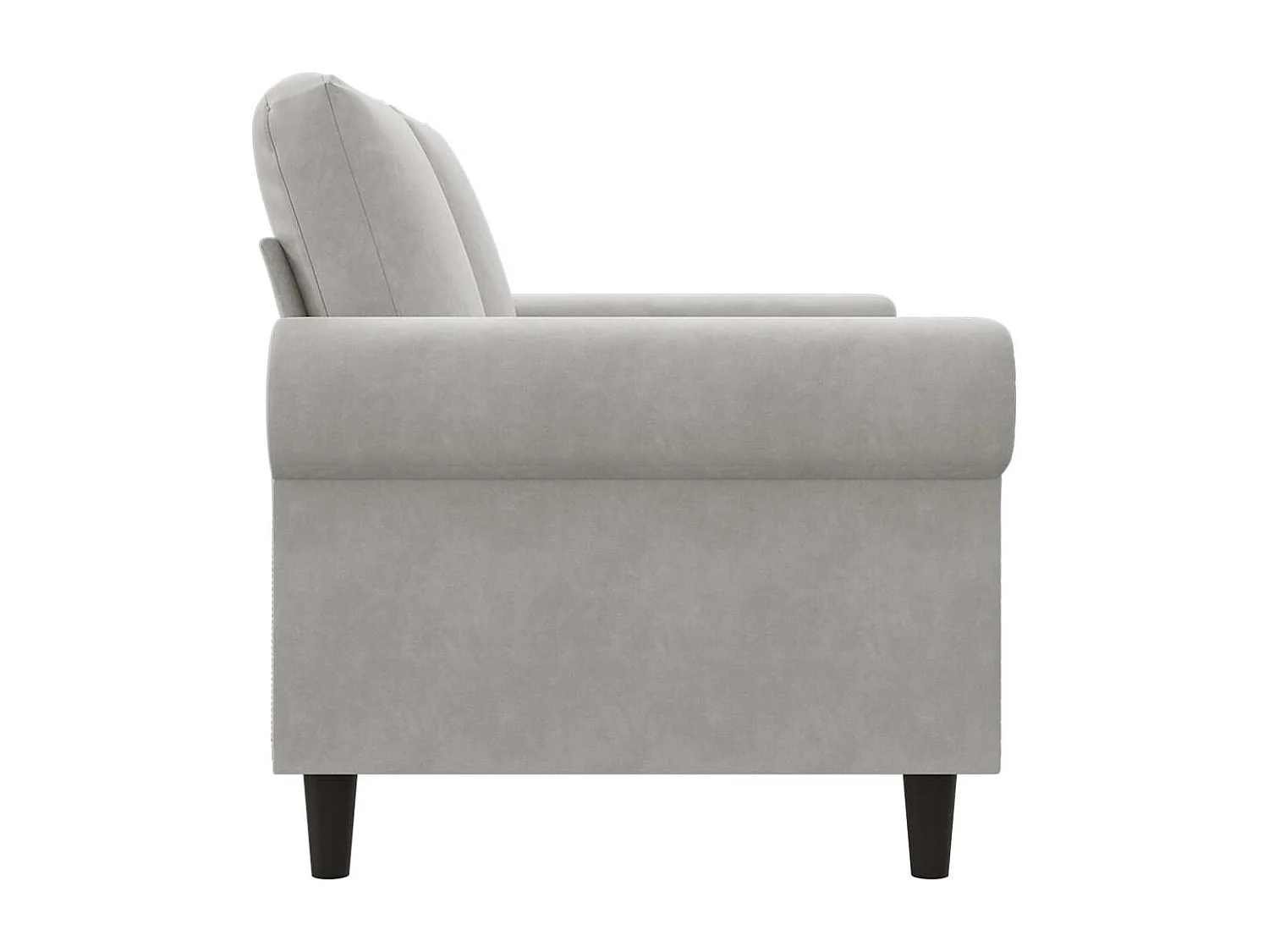 Canapé à 2 places Gris clair 120 cm Velours