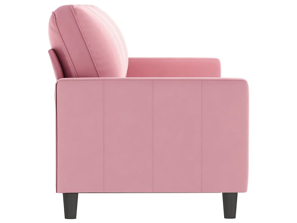 Divano a 3 Posti rosa 180 cm in Velluto