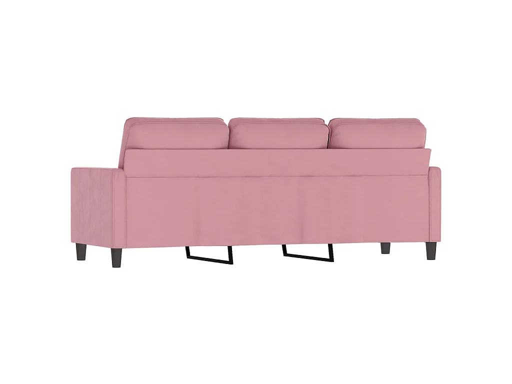 Divano a 3 Posti rosa 180 cm in Velluto
