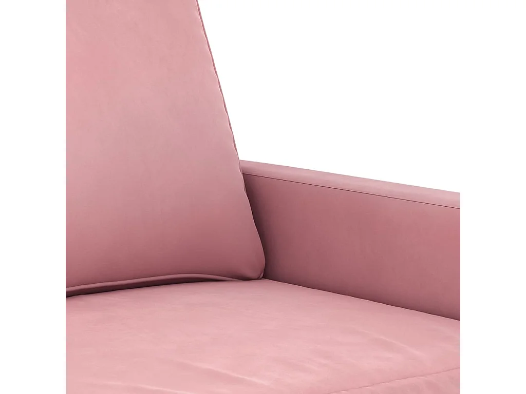 Divano a 3 Posti rosa 180 cm in Velluto