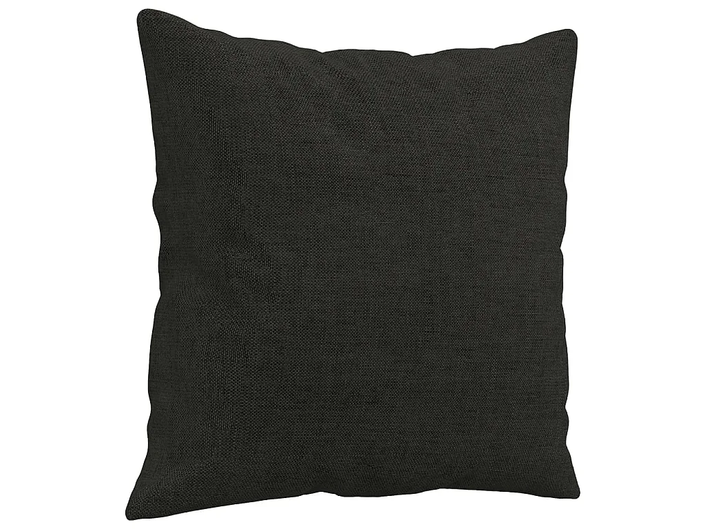 Canapé 2 places avec oreillers décoratifs noir 120 cm tissu