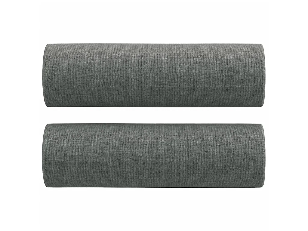 Canapé 2 places avec oreillers gris foncé 140 cm tissu