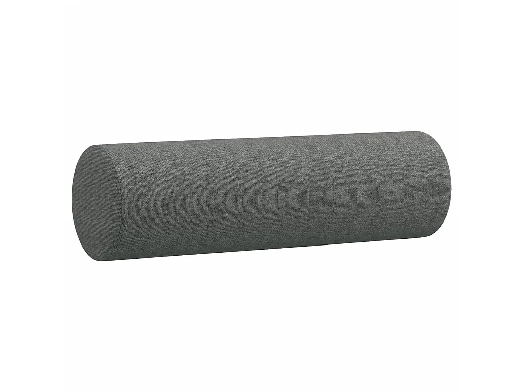 Canapé 2 places avec oreillers gris foncé 140 cm tissu