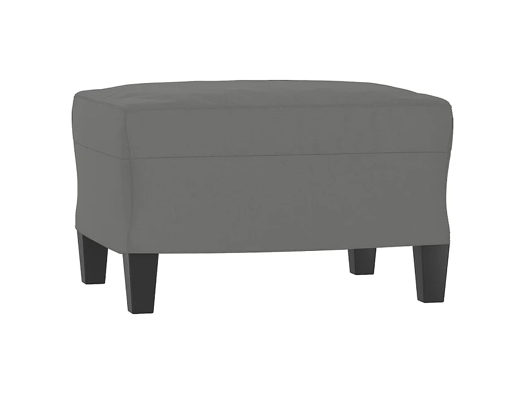 Canapé 3 places repose-pieds Gris foncé 180 cm Tissu microfibre