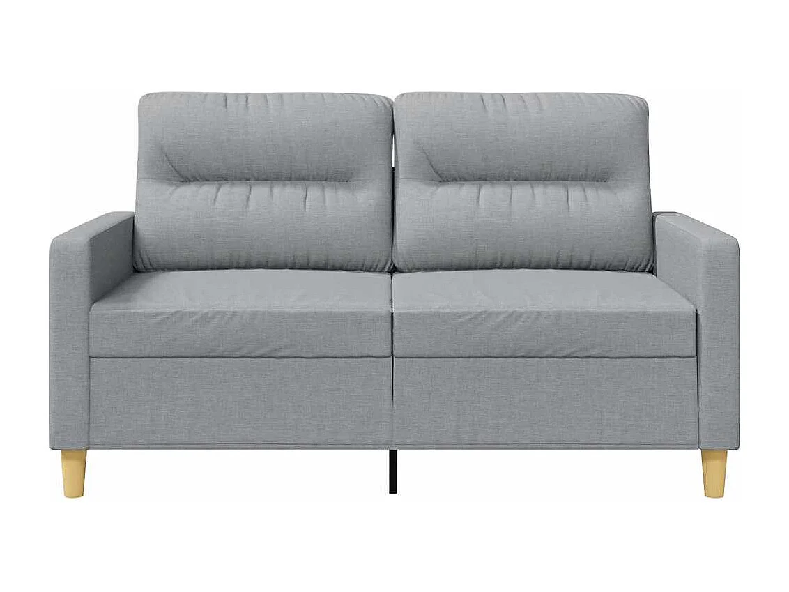 Canapé à 2 places Gris clair 120 cm Tissu