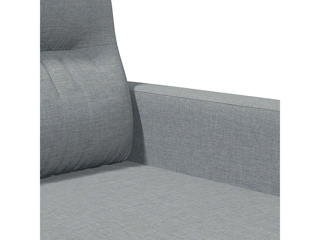 Canapé à 2 places Gris clair 120 cm Tissu