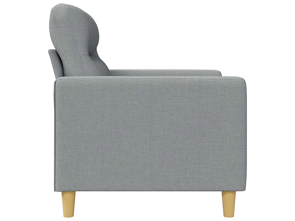 Canapé à 2 places Gris clair 120 cm Tissu