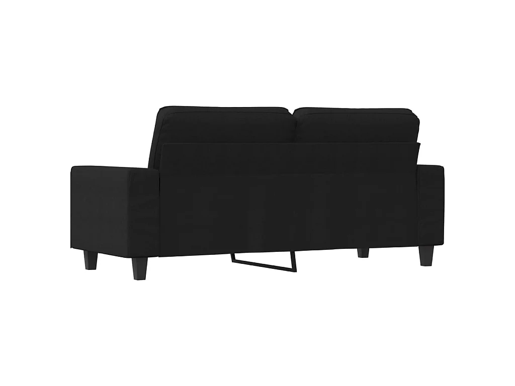 Canapé à 2 places Noir 140 cm Tissu