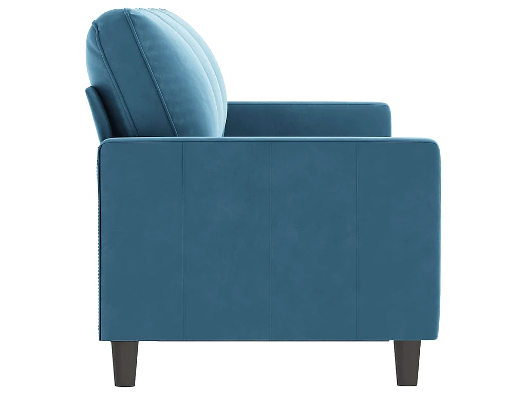 Canapé à 3 places Bleu 180 cm Velours
