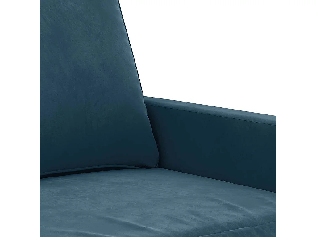 Canapé à 3 places Bleu 180 cm Velours