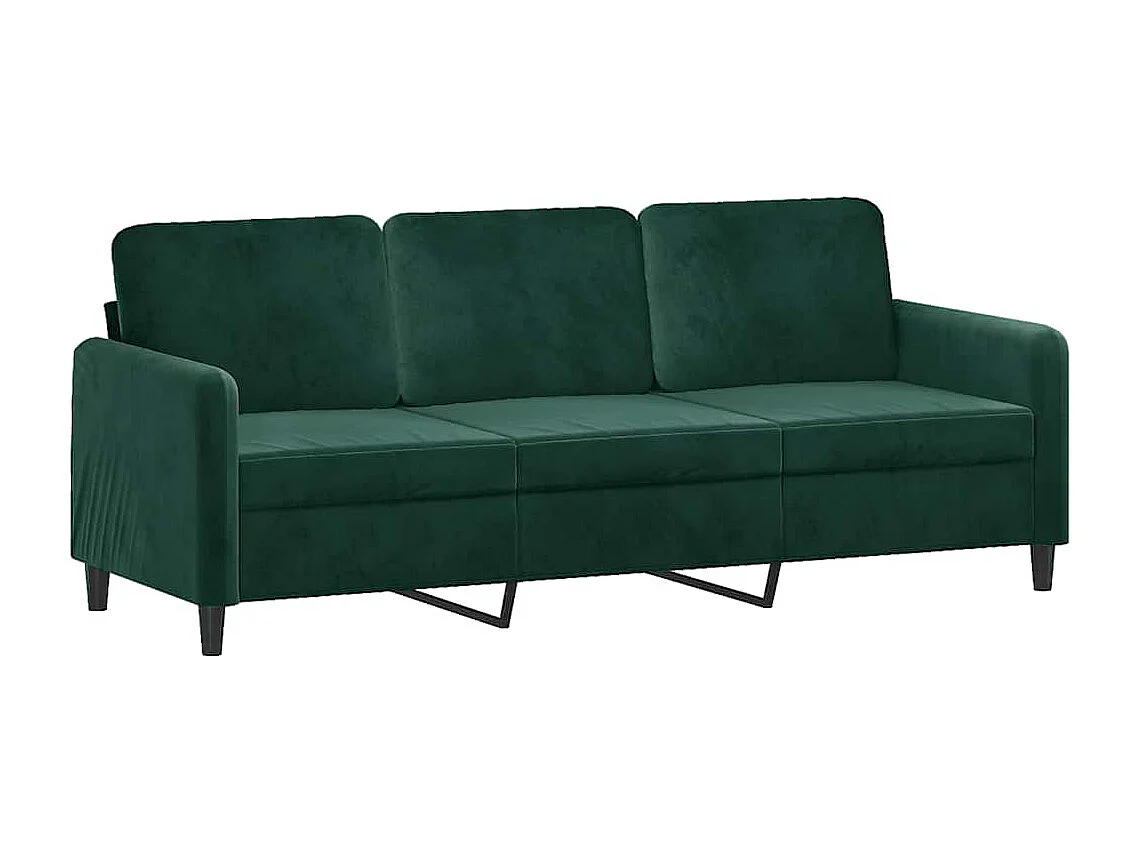 3-Sitzer-Sofa Dunkelgrün 180 cm Samt