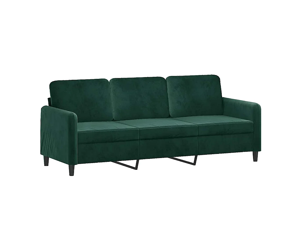 3-Sitzer-Sofa Dunkelgrün 180 cm Samt