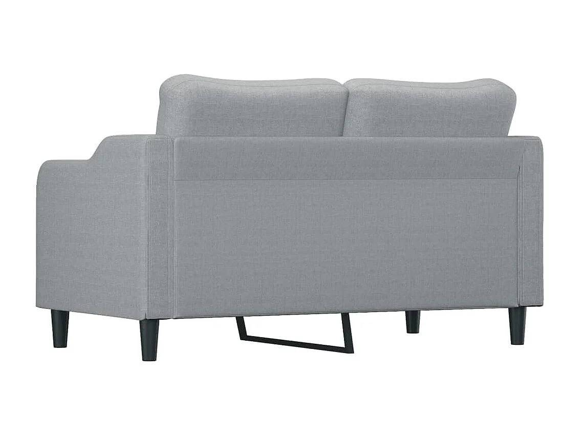 Canapé à 2 places Gris clair 140 cm Tissu