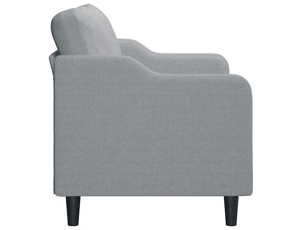 Canapé à 2 places Gris clair 140 cm Tissu