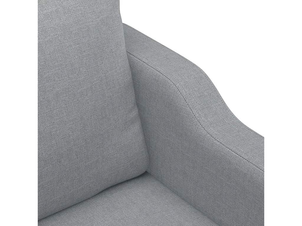 Canapé à 2 places Gris clair 140 cm Tissu