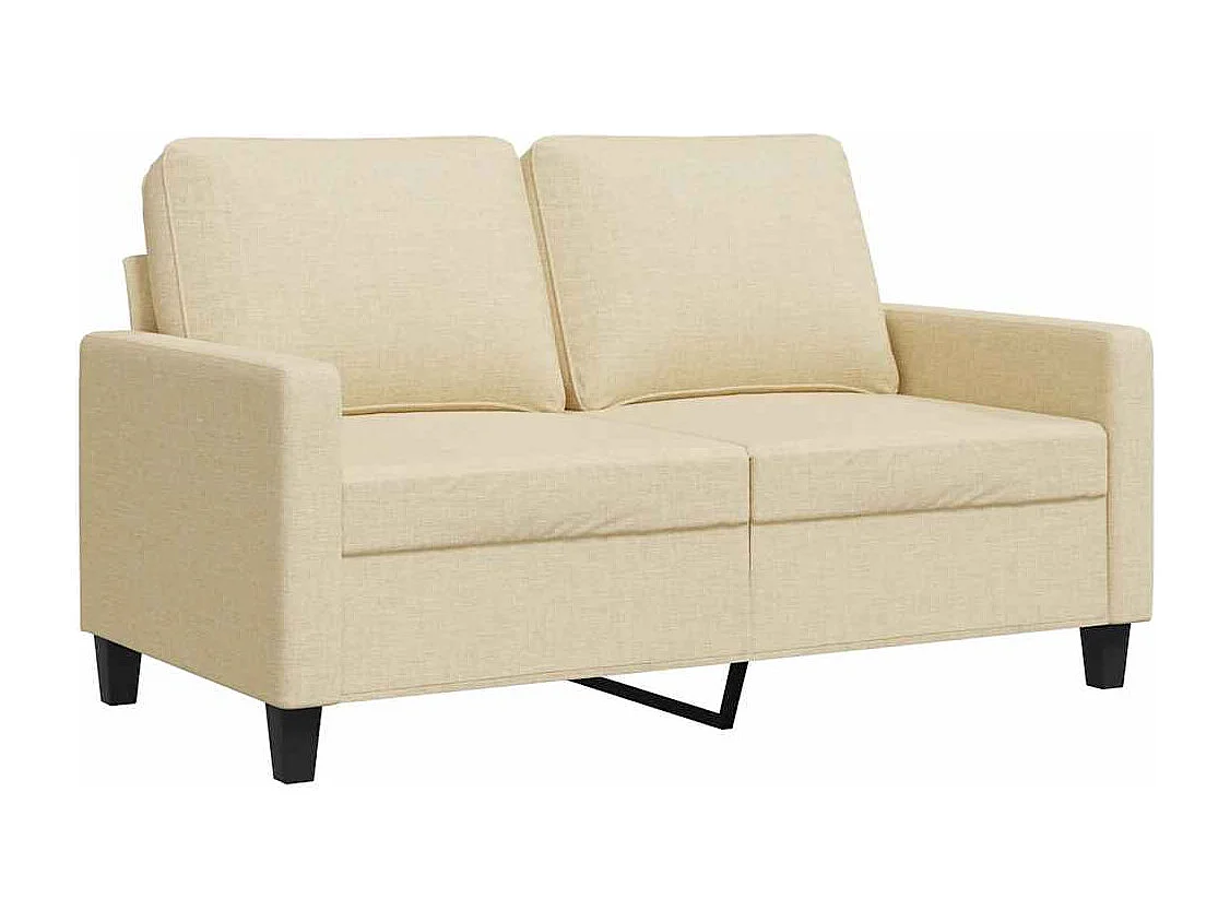 2-Sitzer-Sofa Creme 120 cm Stoff