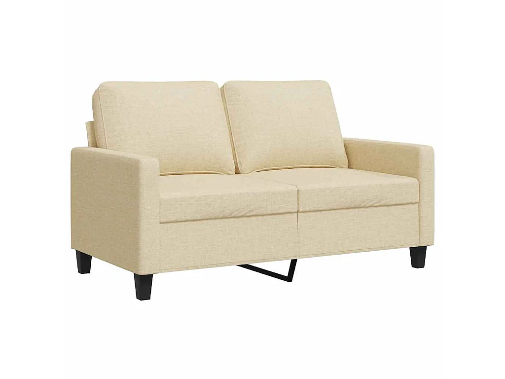 Canapé à 2 places Crème 120 cm Tissu