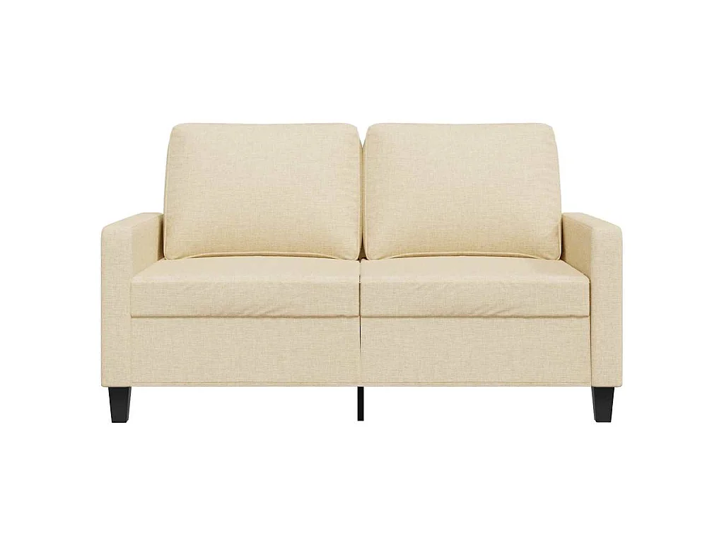 Canapé à 2 places Crème 120 cm Tissu