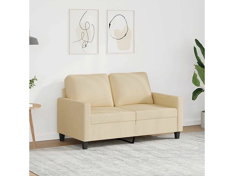 2-Sitzer-Sofa Creme 120 cm Stoff