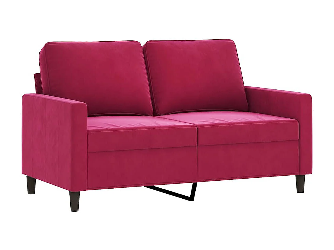2-Sitzer-Sofa Weinrot 120 cm Samt