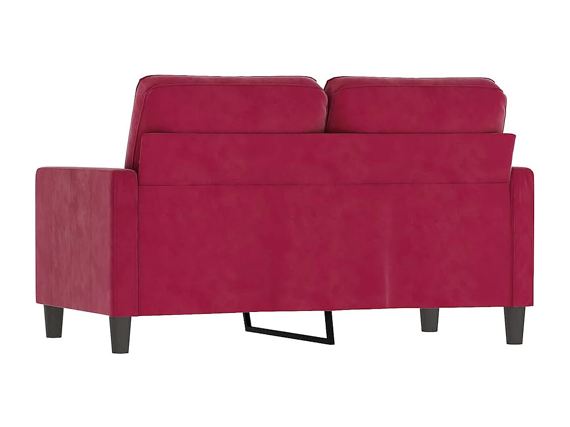 2-Sitzer-Sofa Weinrot 120 cm Samt