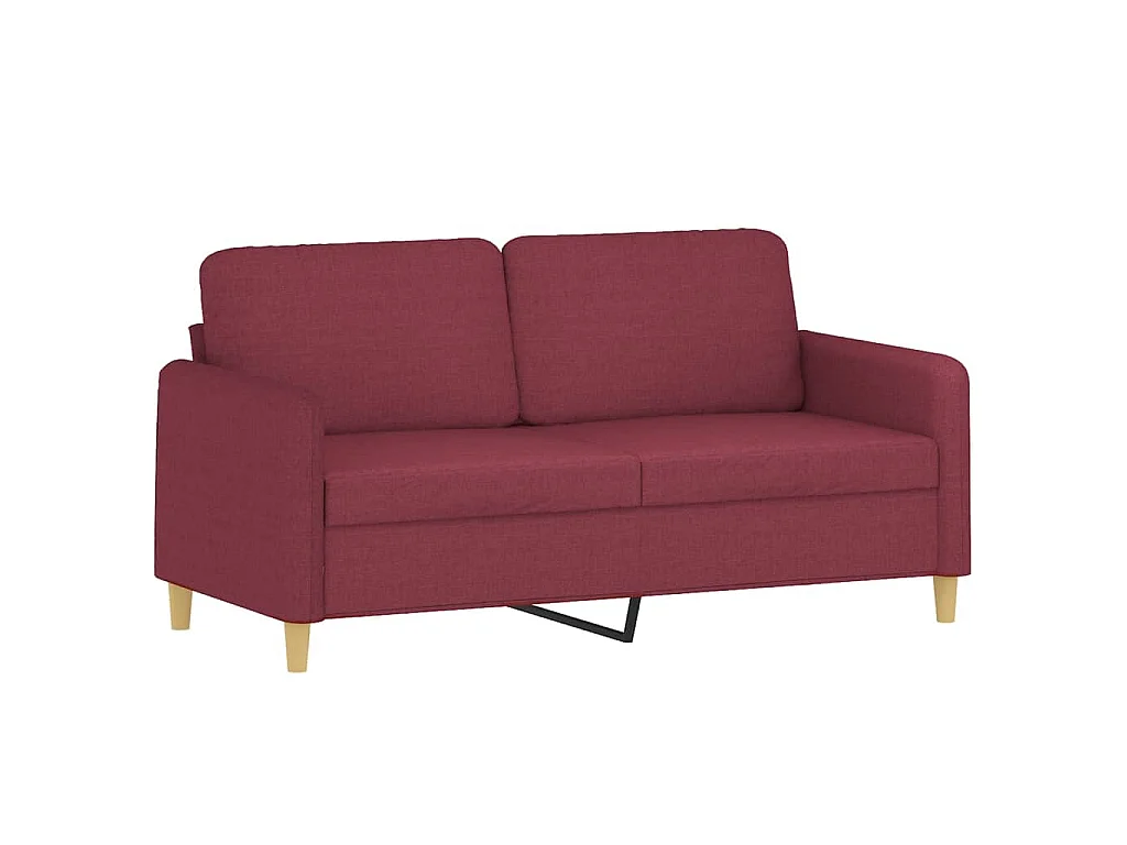 Canapé à 2 places Rouge bordeaux 140 cm Tissu