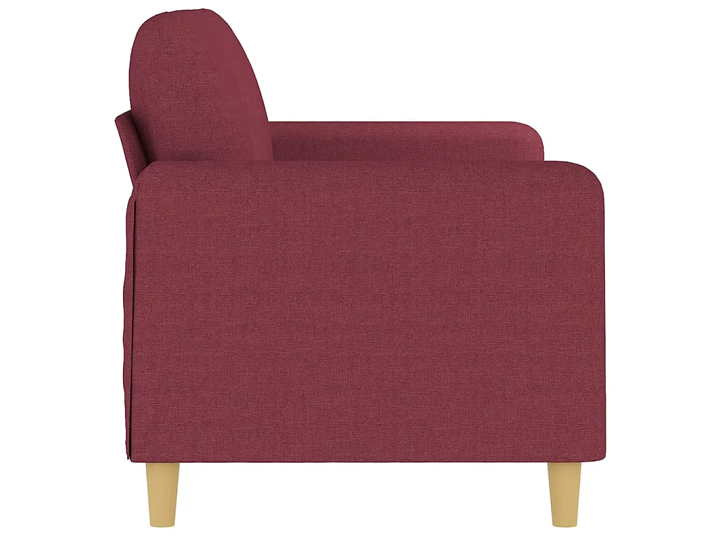 Canapé à 2 places Rouge bordeaux 140 cm Tissu