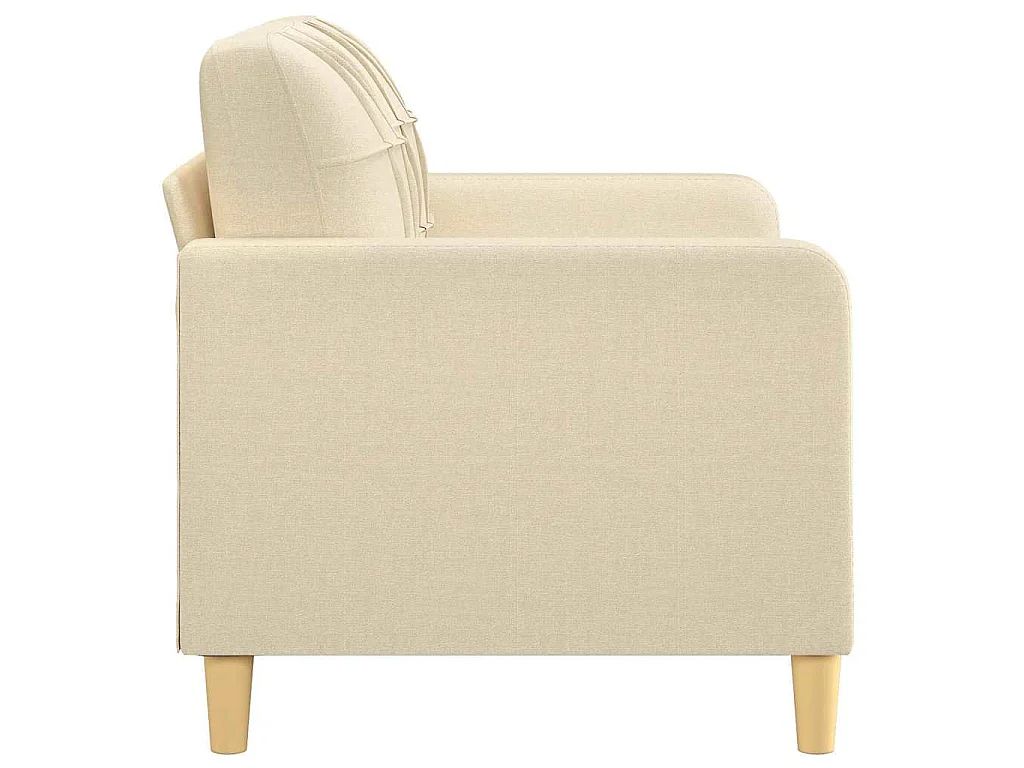 Canapé à 2 places Crème 120 cm Tissu
