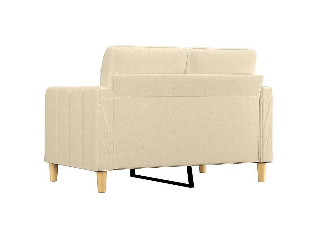 Canapé à 2 places Crème 120 cm Tissu