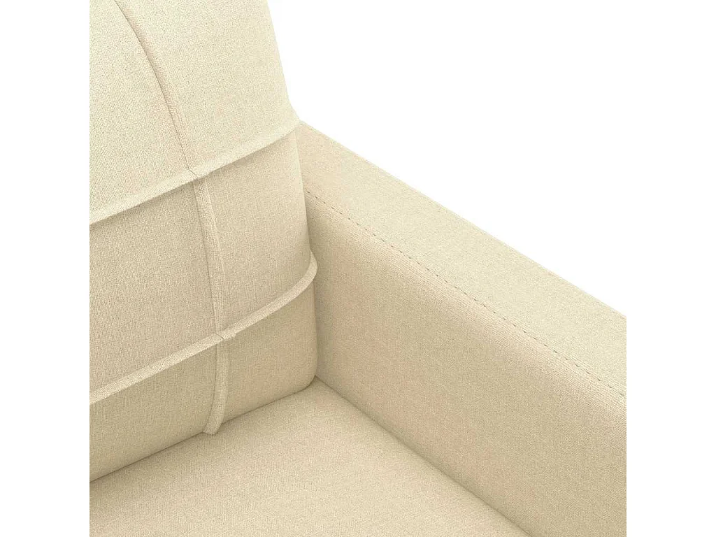 Canapé à 2 places Crème 120 cm Tissu