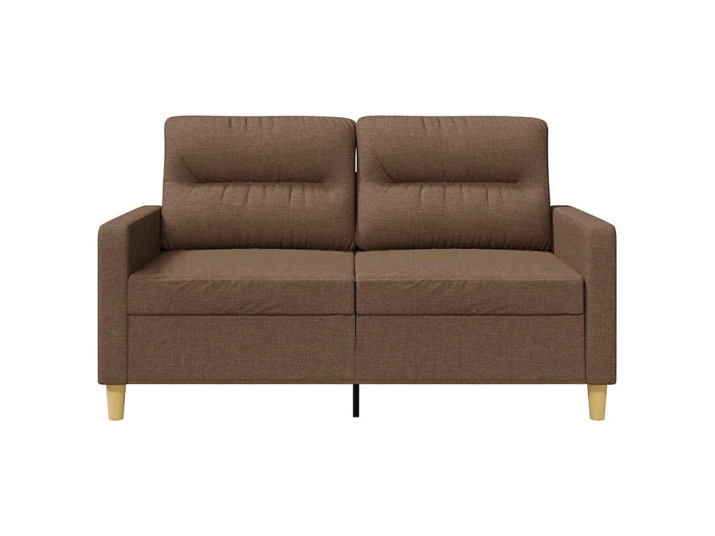 Canapé à 2 places Marron 120 cm Tissu