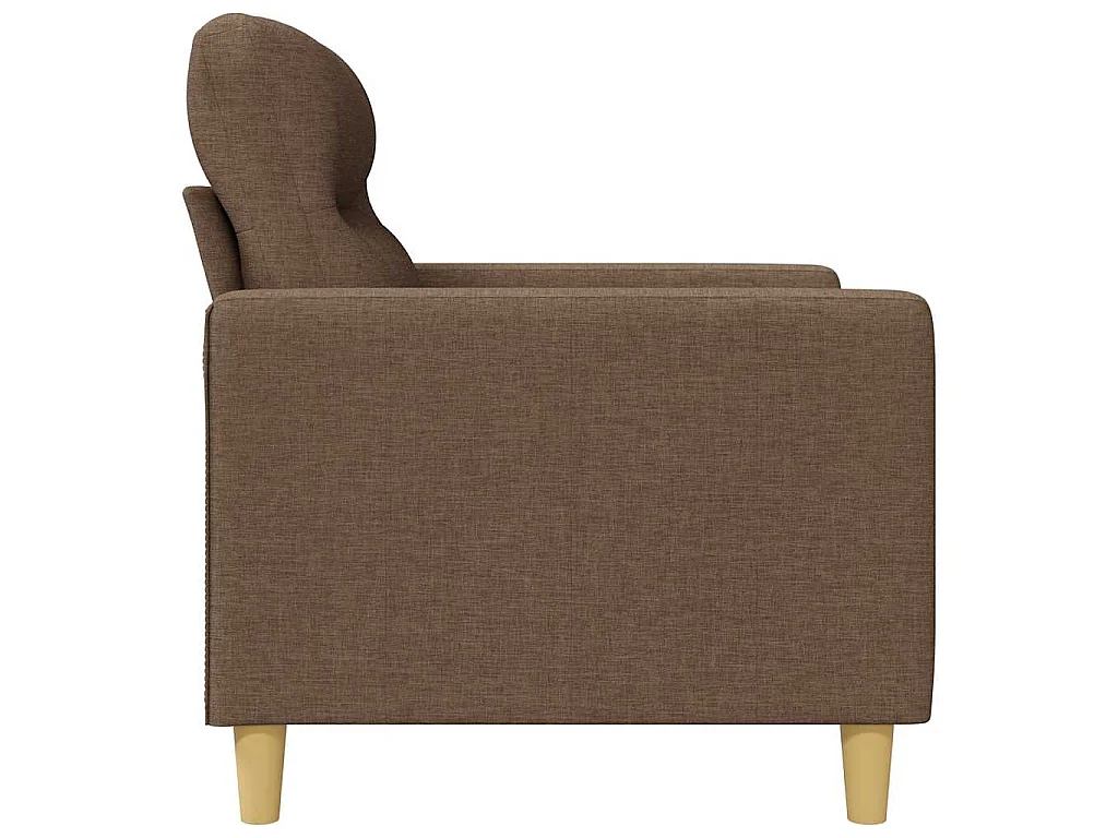 Canapé à 2 places Marron 120 cm Tissu