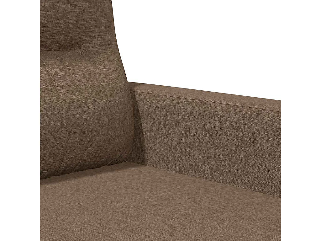 Canapé à 2 places Marron 120 cm Tissu