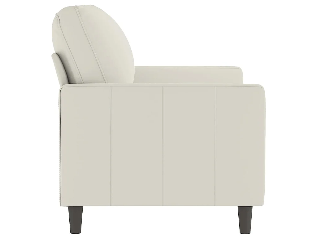 Canapé à 2 places Crème 120 cm Velours