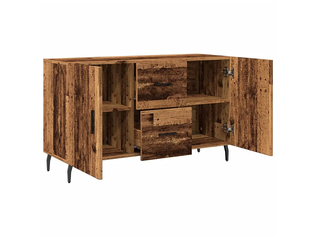 Buffet vieux bois 100x36x60 cm bois d'ingénierie
