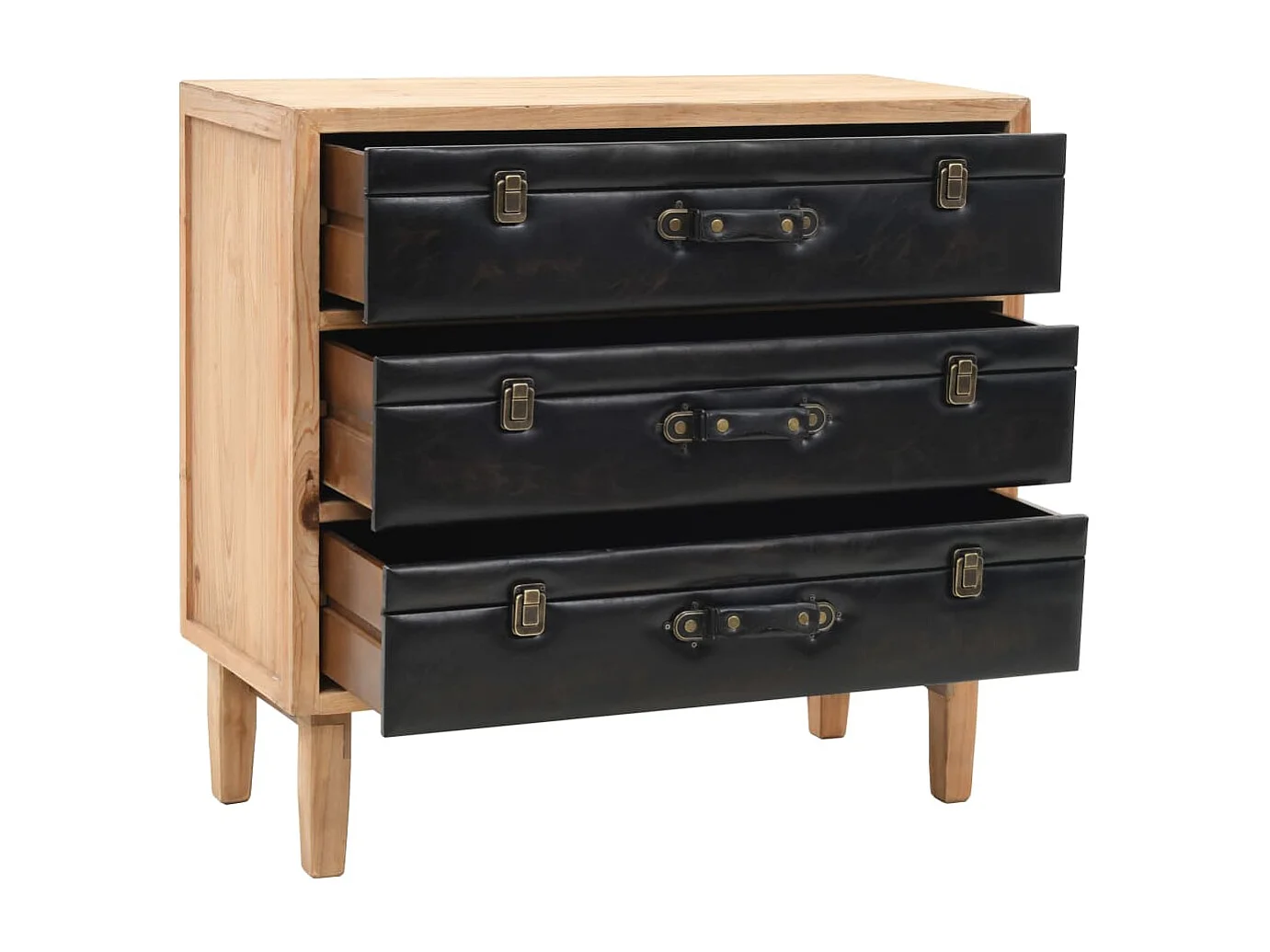 Schubladenkommode Massivholz Tanne 80x36x75 cm