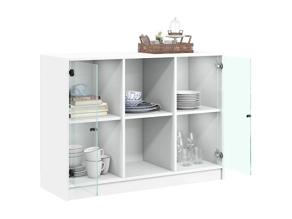 Credenza Bianca 102x37x75,5 cm in Truciolato