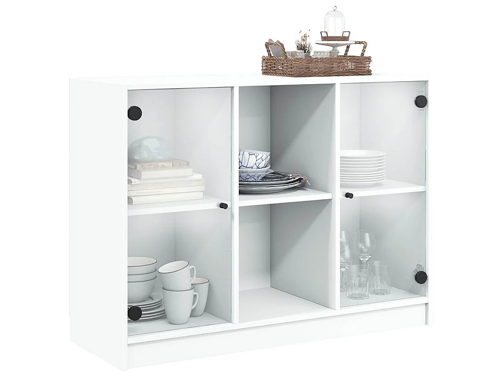 Credenza Bianca 102x37x75,5 cm in Truciolato