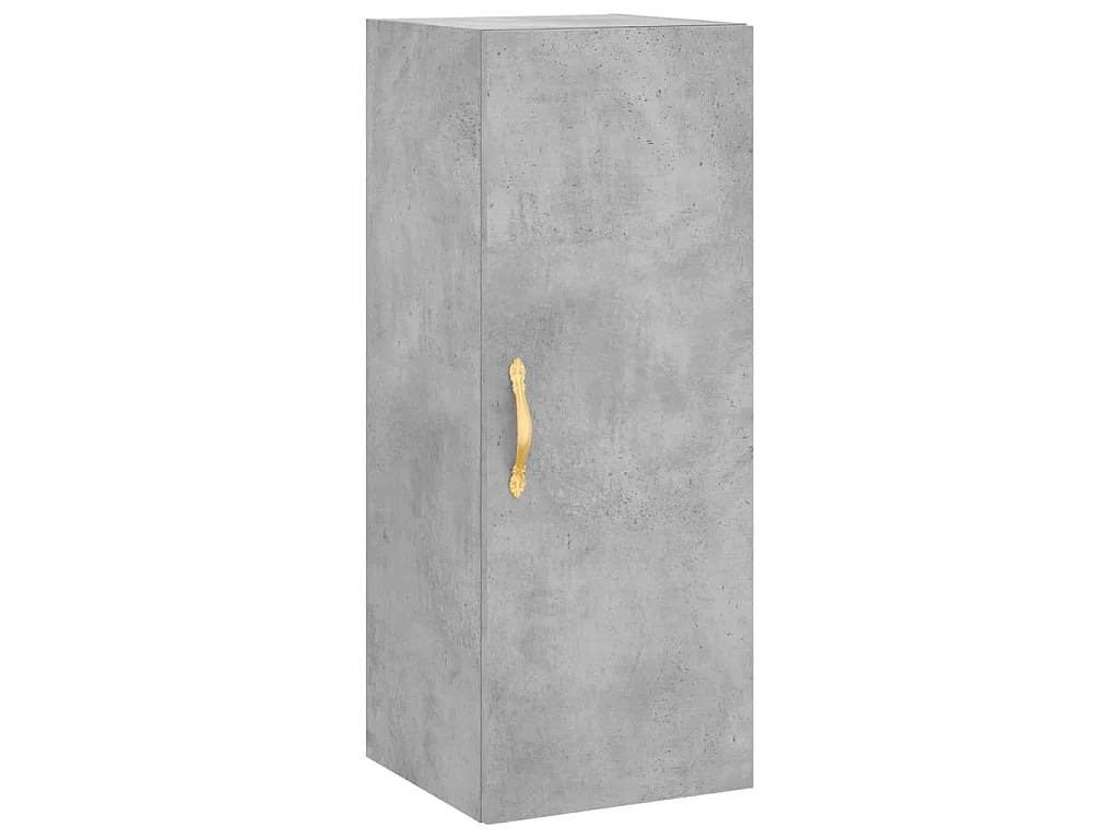 Buffet haut Gris béton 34,5x34x180 cm Bois d'ingénierie