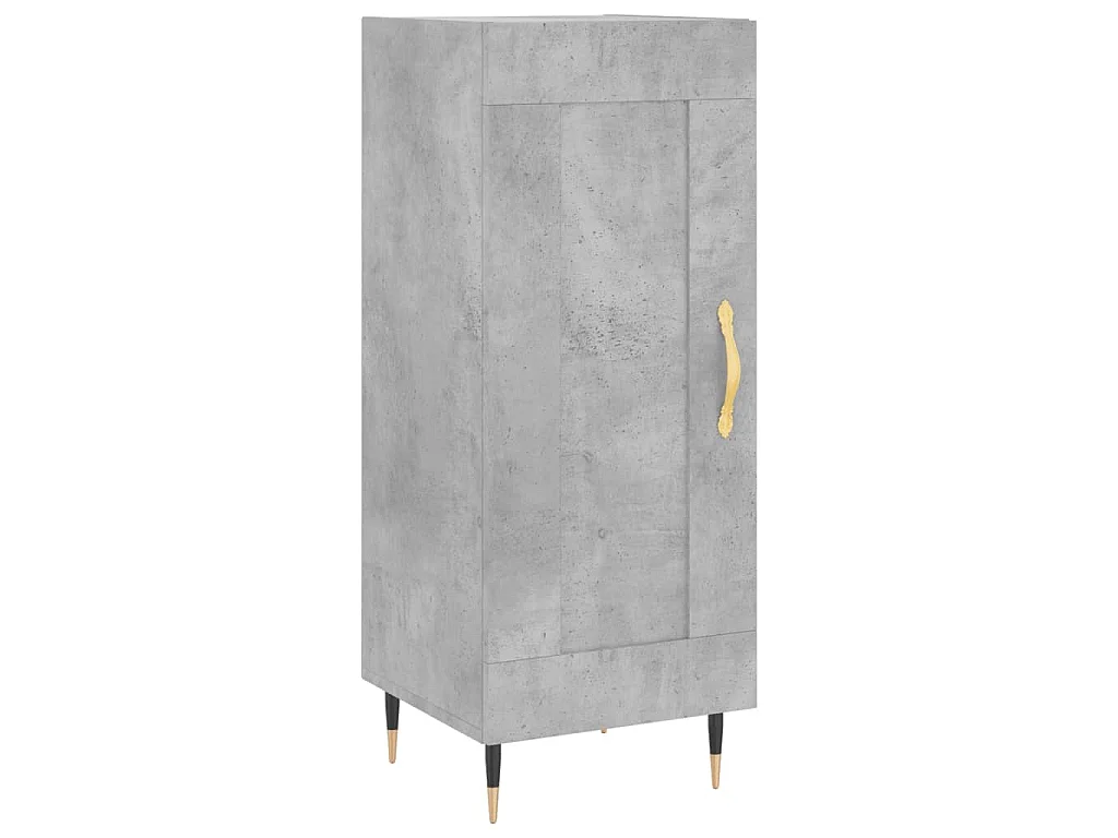 Buffet haut Gris béton 34,5x34x180 cm Bois d'ingénierie