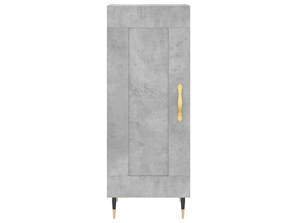 Buffet haut Gris béton 34,5x34x180 cm Bois d'ingénierie