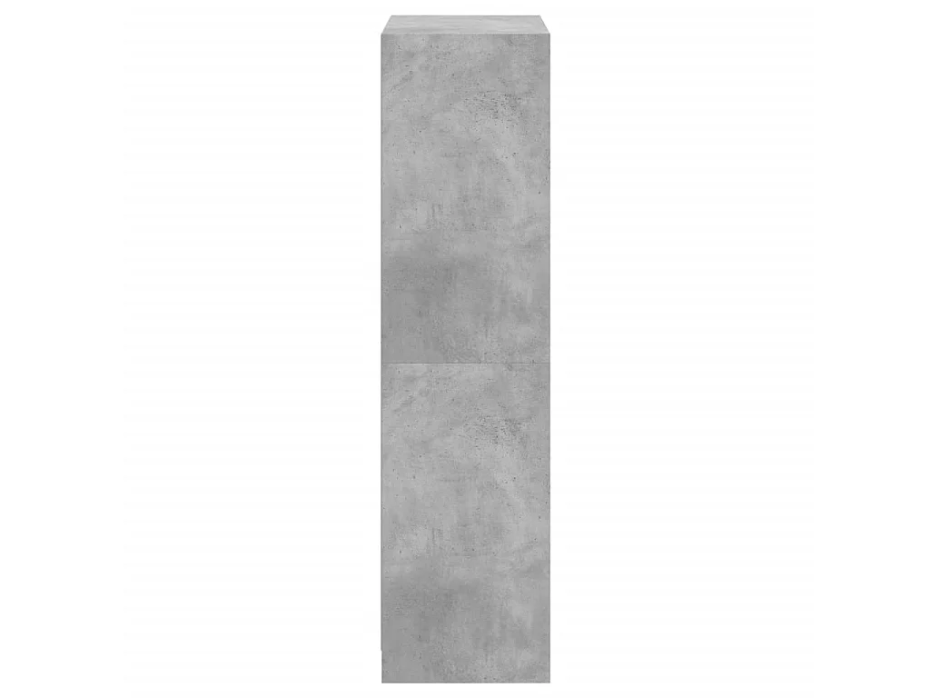 Credenza con Ante Grigio Cemento 68x37x142 cm Legno Multistrato