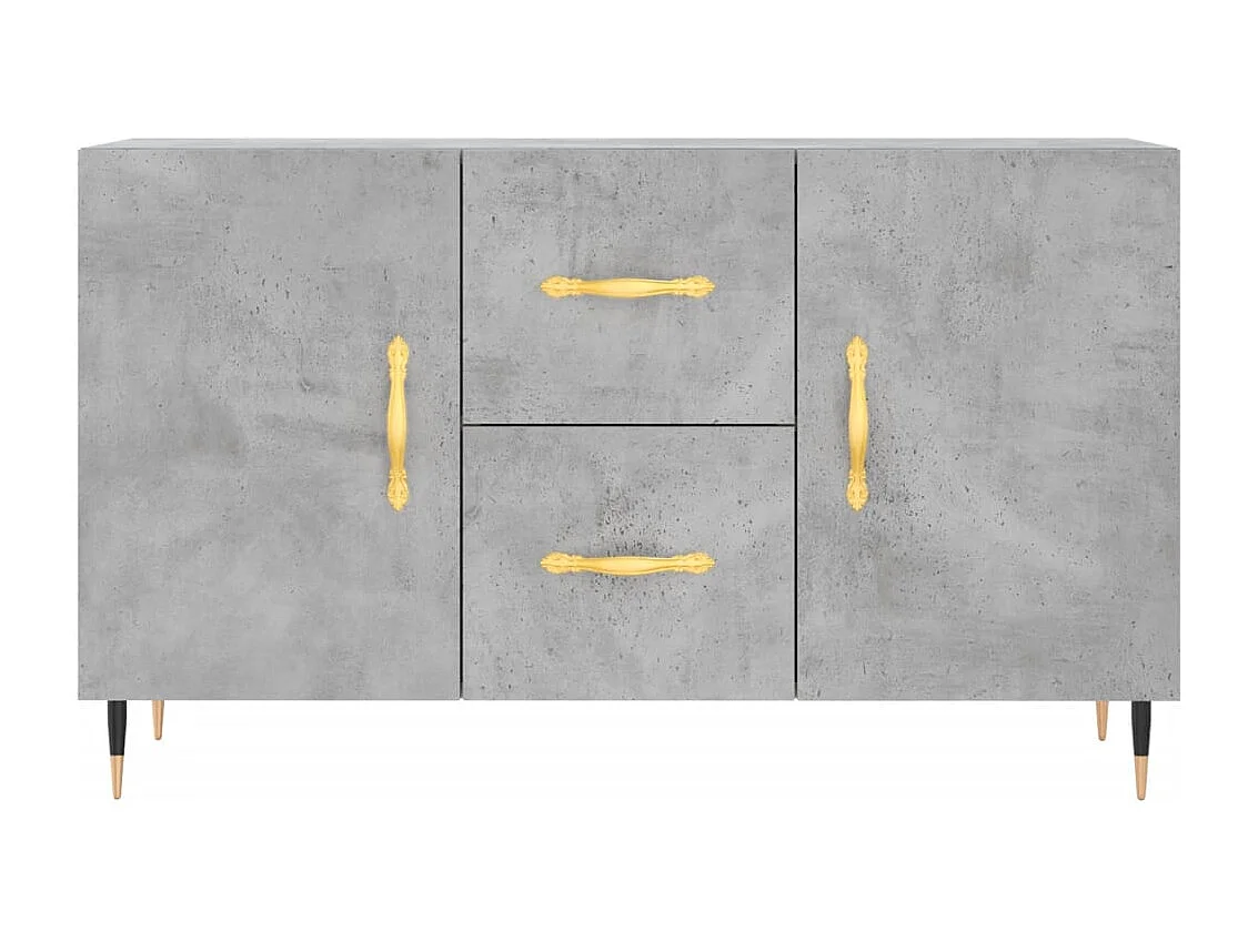 Buffet gris béton 100x36x60 cm bois d'ingénierie