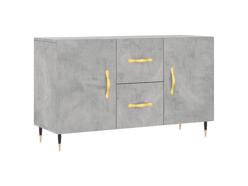 Buffet gris béton 100x36x60 cm bois d'ingénierie