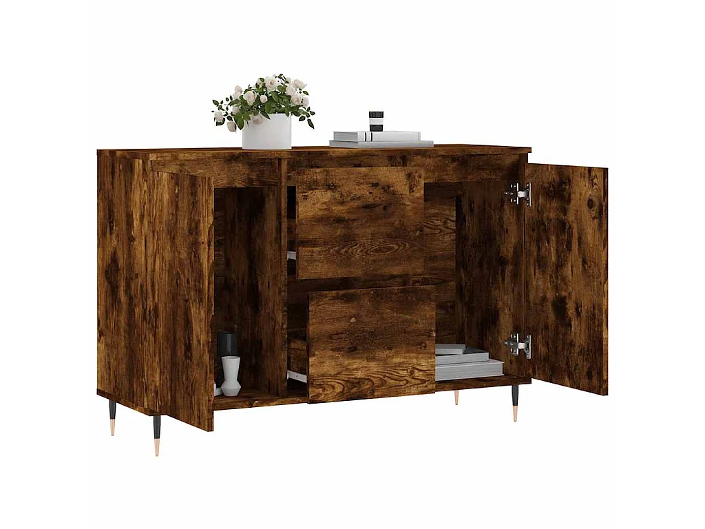 Sideboard Räuchereiche 101,5x35x70 cm Holzwerkstoff
