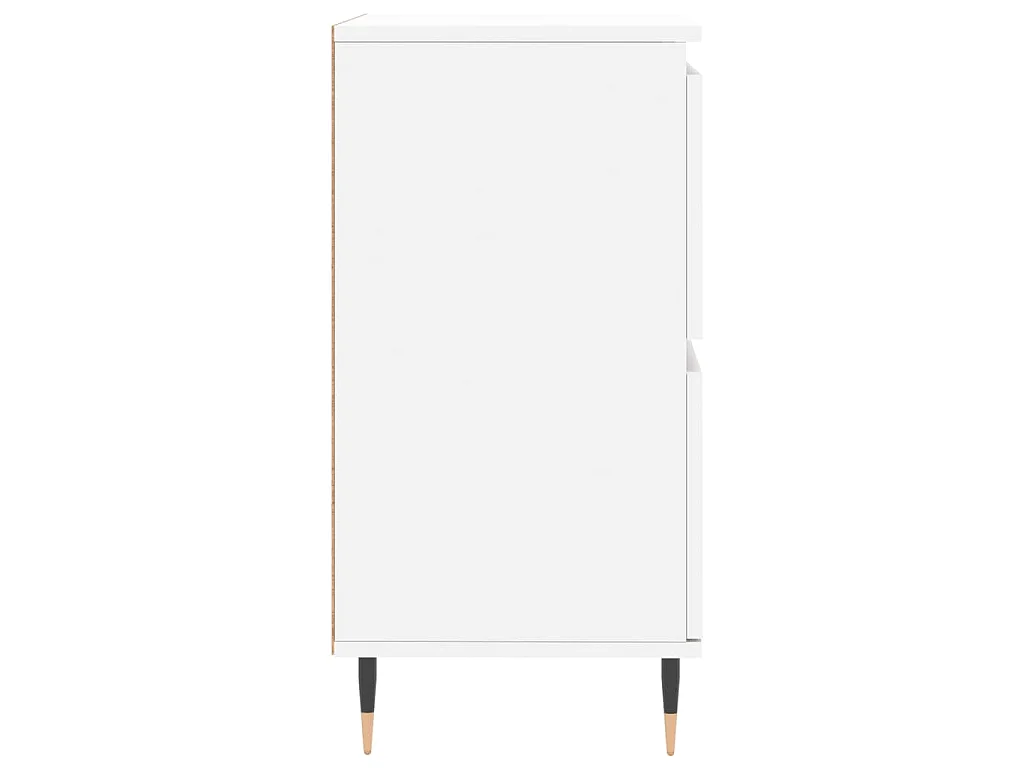 Buffets 2 pcs blanc bois d'ingénierie