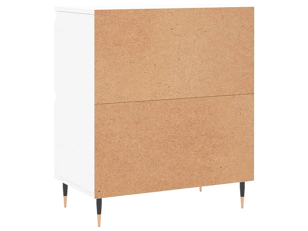 Buffets 2 pcs blanc bois d'ingénierie